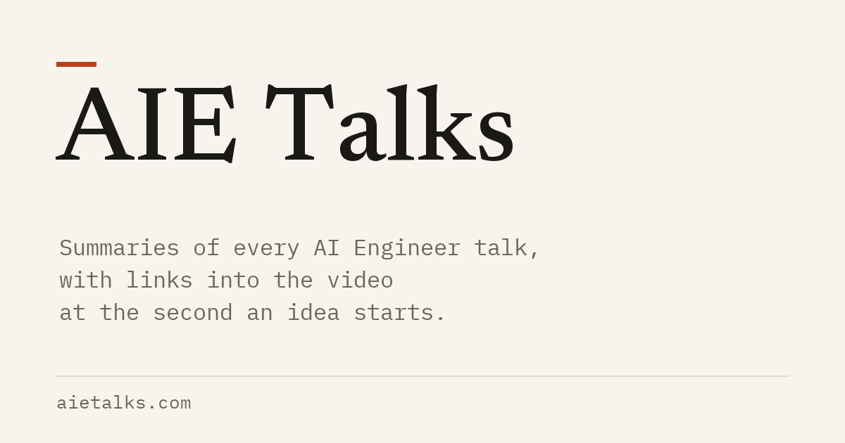 AIE Talks screenshot