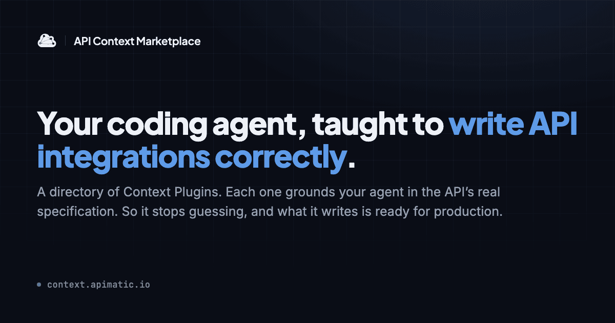 API Context Marketplace screenshot