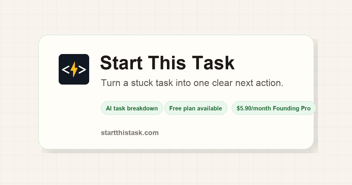 Start This Task screenshot